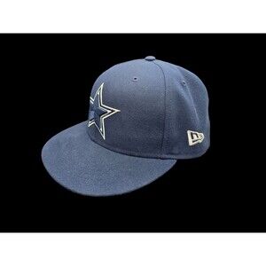 Dallas Cowboys Fitted Hat 7 1/4 New Era 59Fifty Blue NFL EUC